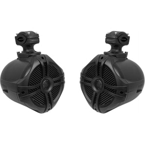 Pair Rockville RWB70B Black 6.5" 250w Marine Wakeboard 360° Swivel Tower Speakers