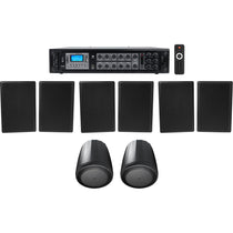 6-Zone Amplifier+2 JBL Pendant+6 Slim Black Wall Speakers 4 Restaurant/Bar/Cafe