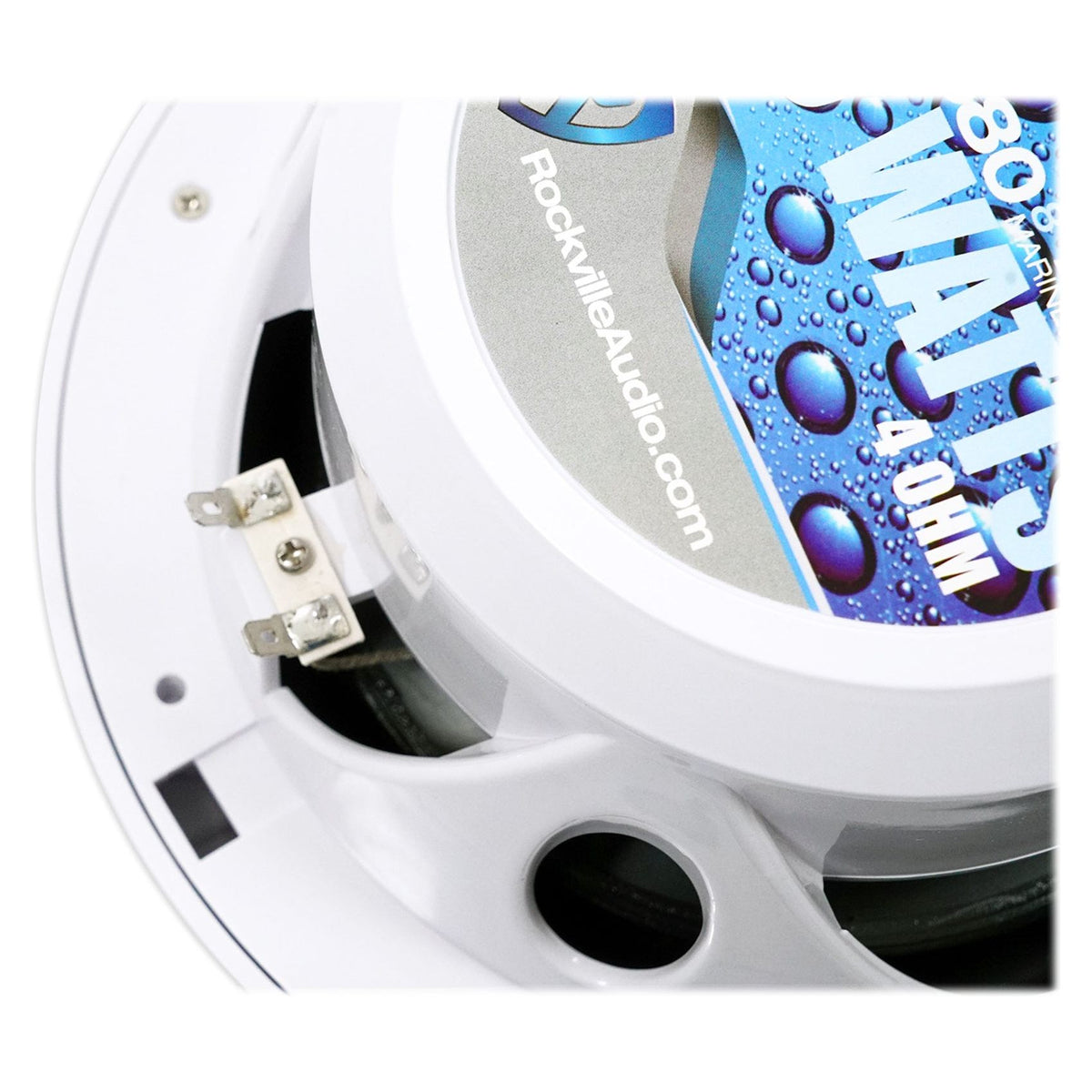 (8) RMSTS80W 8" Marine Boat Speakers+8-Channel Amplifier+Amp Kit