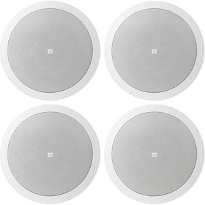 (4) JBL CONTROL 16C/T White 6.5" 30w 70v Commercial Restaurant Ceiling Speakers