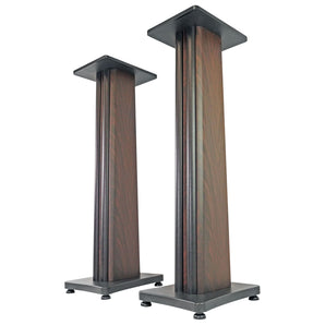2) Rockville SS36D Dark Wood Grain 36" Speaker Stands Fits Edifier R2000DB- Wood