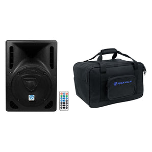 Rockville RPG8BT 8" Bluetooth Powered 400w DJ PA Speaker+Weather proof Carry Bag