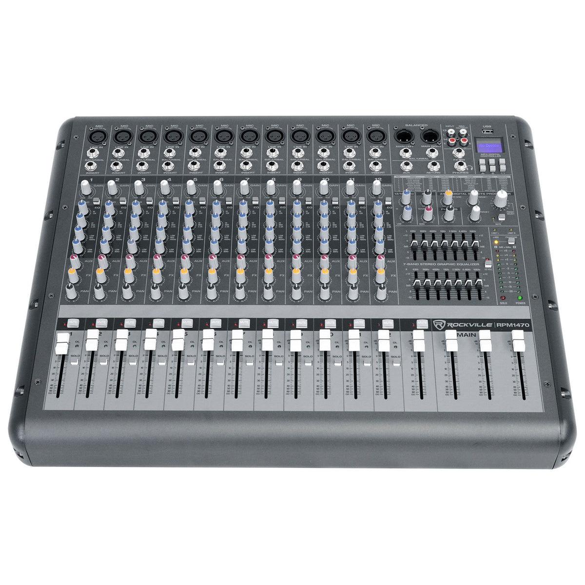 (2) DRM12A-P 2000W Passive PA Speaker Bundle with Powered Mixer & Stands