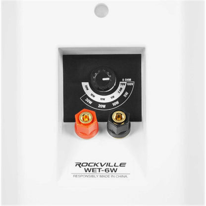 Commercial Restaurant Amp+2) White 6.5" Wall Speakers+Wall Controller