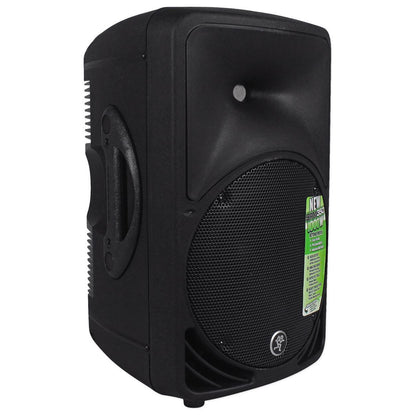 (2) SRM350V3 1000W 10in Powered PA Speaker Bundle with Hydraulic Stands & Headphones