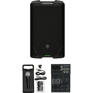 Mackie SRT215 15” 1600w Powered DJ PA Speaker w/Bluetooth+4-Ch. Mixer+Microphone