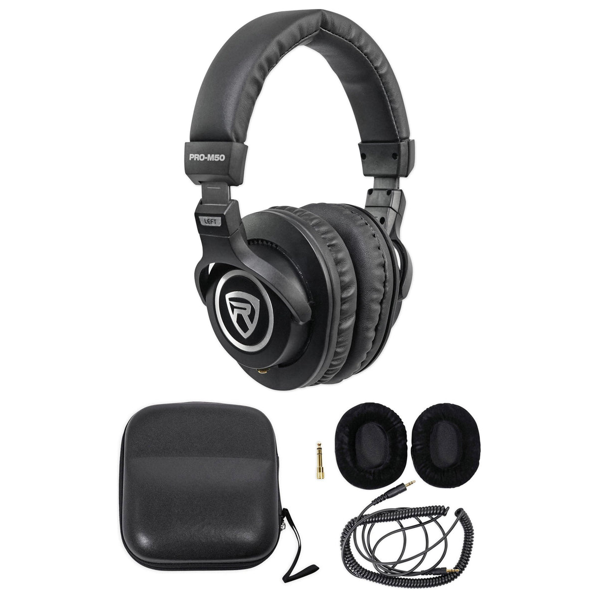 DPM5W 5.25" 300W Dual Powered Studio Monitors+Stands+Pads+Headphones
