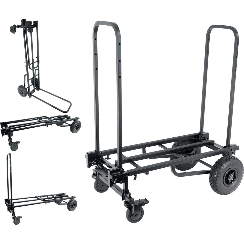 Rock Cart Pro DJ Equipment Transport Roller Car+Mic/Speaker Stand Bag