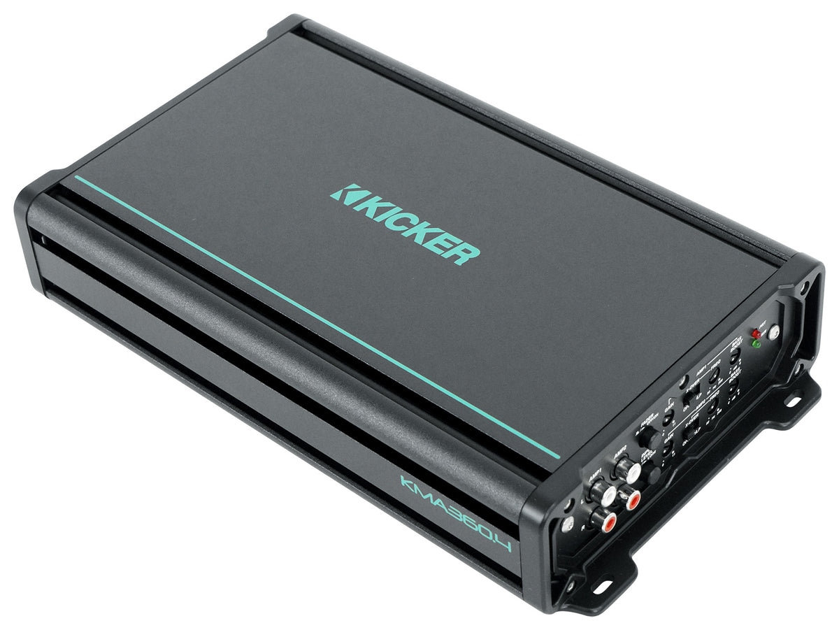 48KMA3604 4-Channel Marine Amplifier + Amp Kit + RCA Cables
