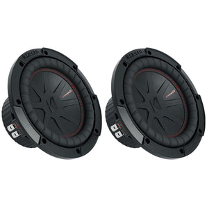 (2) KICKER 48CWR84 CompR 600 Watt 8" Subwoofers DVC 4-ohm Car Subs CWR8-4 COMPR8