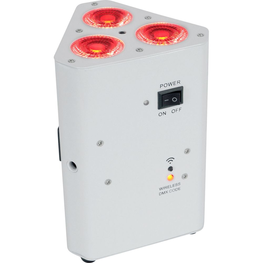(4) RockWedge LED White Battery Lights+Wireless DMX Controller