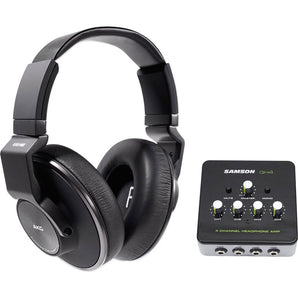 AKG K553 MK2 MKII Closed Back Studio Monitoring Headphones+4-Ch Amplifier Amp