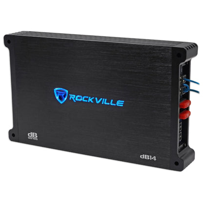 2) 48CWRT102 10" 1600W Slim Shallow Car Subwoofers+Mono Amplifier+Amp Kit