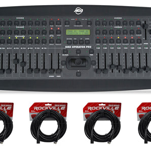 American DJ ADJ DMXOPERATOR PRO 136-Channel Lighting Controller+(4) DMX Cables