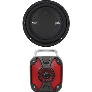 Polk Audio MM842SVC 8” 900 Watt SVC 4-Ohm Car/Marine Audio Subwoofer Sub+Rockbox