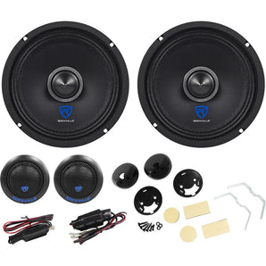 Pair Rockville 6.5" Component Car Speakers w/Kevlar Cones+Silk Dome Neo Tweeters