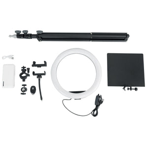Rockville HALO 12 TRIPOD Bundle 12" Selfie Light+Powerbank+Remote+Stand+Tray