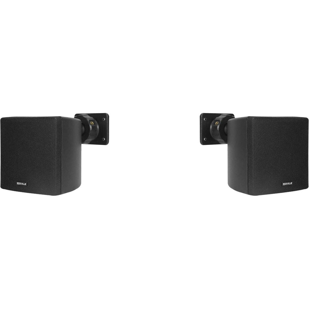 RCS80-1 60W Amp 4-Pack + Cube 3.5" Black Speakers Bundle