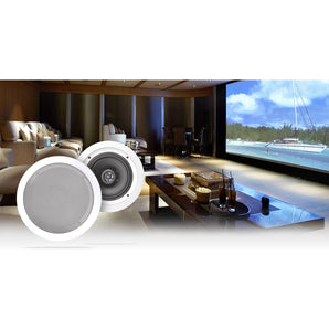 Pair Rockville HC655 6.5" 500 Watt In-Ceiling Home Theater Speakers 8 Ohm