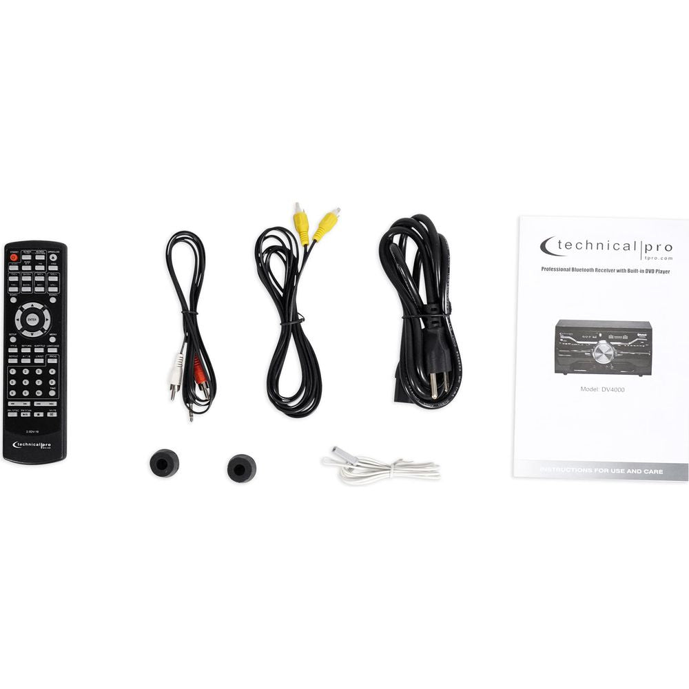 DV4000 4000W Home Theater DVD Receiver w/(6) 5.25" White Ceiling Speakers & Subwoofer