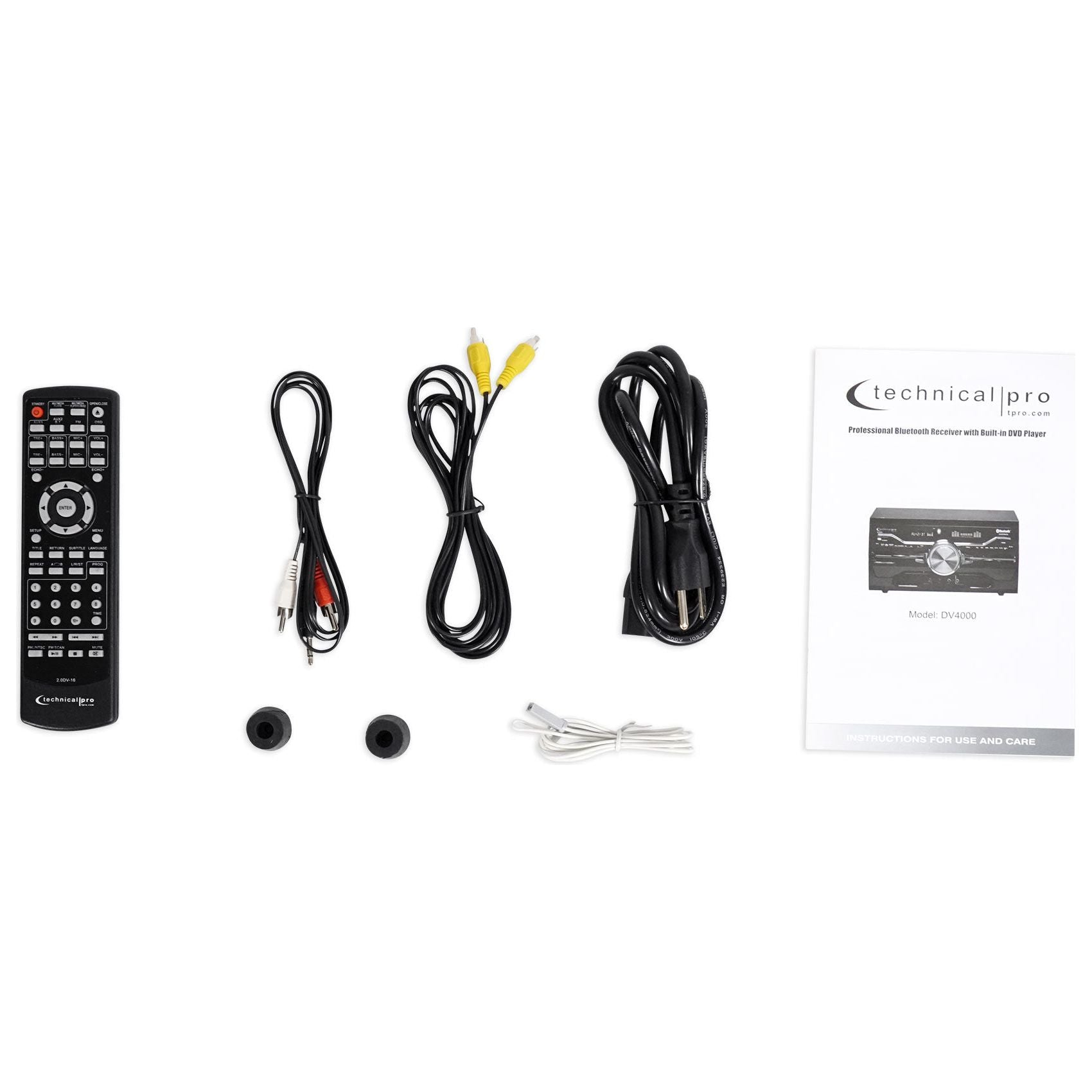 Technical Pro Professional 4000w Receiver/Amplifier/DVD Player Bluetoo ...