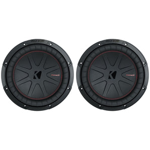 (2) Kicker 48CWR102 COMPR10 10" 1600 Watt Car Stereo Subwoofers Subs CWR10-2