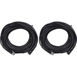 2 Rockville RDX5M50 50' 5-Pin Male-Female DMX Lighting Cables 100% Copper