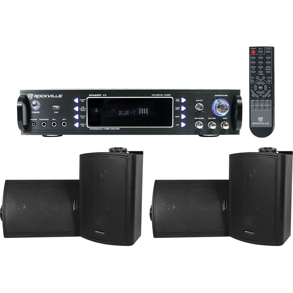 HP5S-8 Black 4-Pack + RPA60BT Receiver Bundle