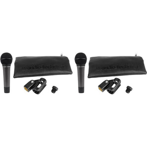(2) Audio Technica ATM510 Cardioid Dynamic Handheld Vocal Microphone ATM 510 Mic