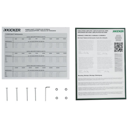 KICKER 48KXMA12002 1200w 2-Channel Marine Boat Amplifier Class D Amp KXMA1200.2