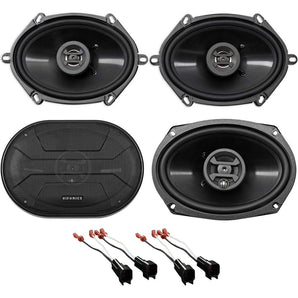 Front+Rear Hifonics Speaker Replacement Kit For 1998-2011 Ford Crown Victoria