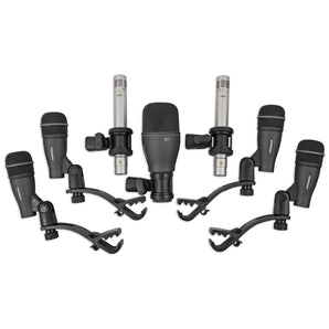 Samson DK707 Drum Microphone Kit-1) Q71 Kick+4) Q72 Snare/Tom+2) C02 Mics+Stand