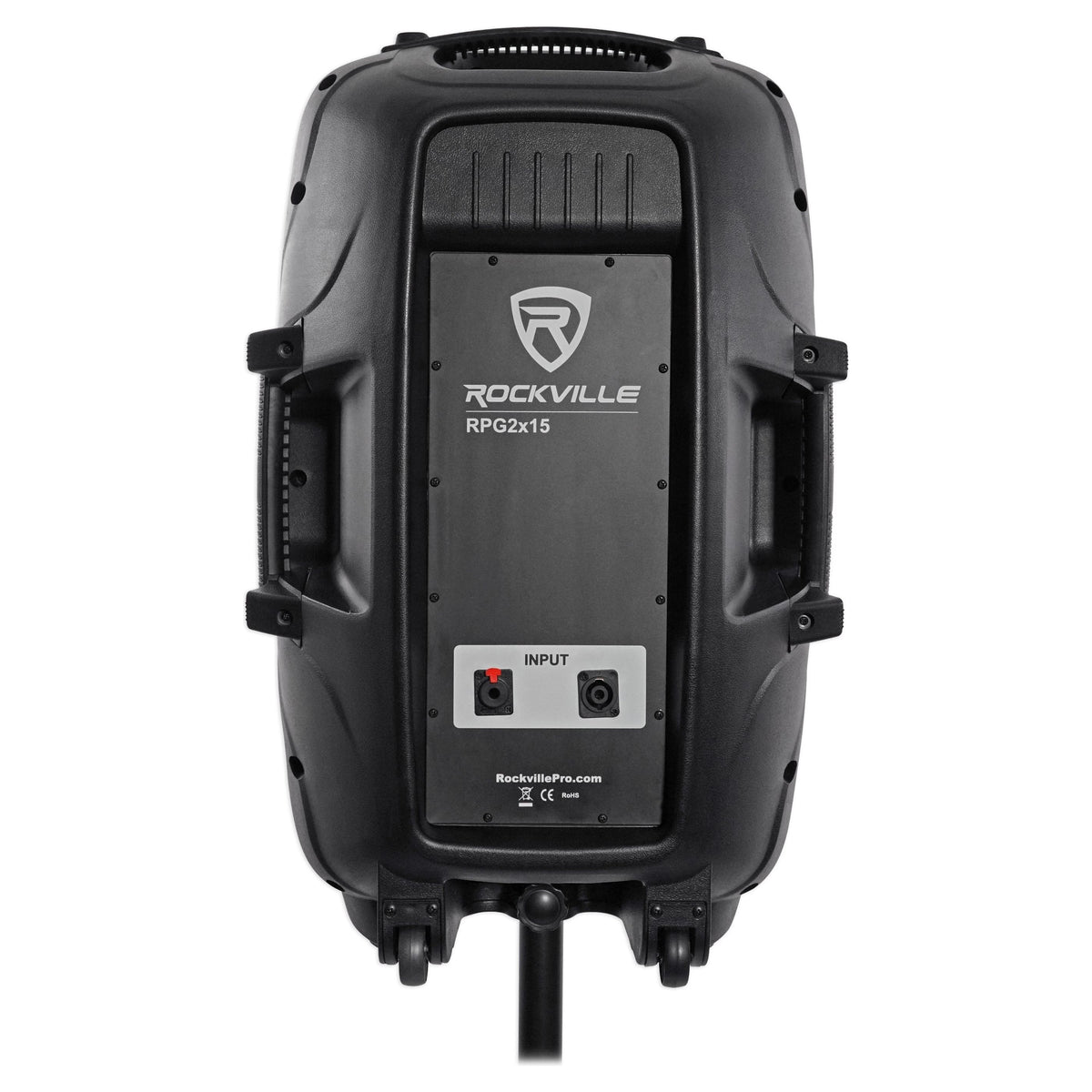 Rockville RPG2X15 15" Portable PA System w/Speakers+Mixer+Stands+Mics+Bluetooth