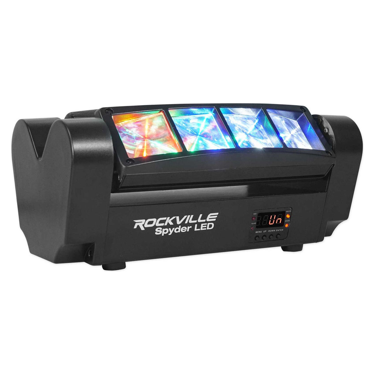 (3) Spyder LED (8) Beam Moving Head Motorized DMX DJ/Party/Club Lights