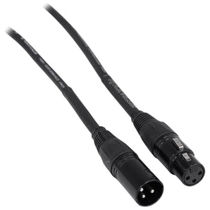 16) Rockville RCXFM10P-B Black 10' Female to Male REAN XLR Mic Cable 100% Copper