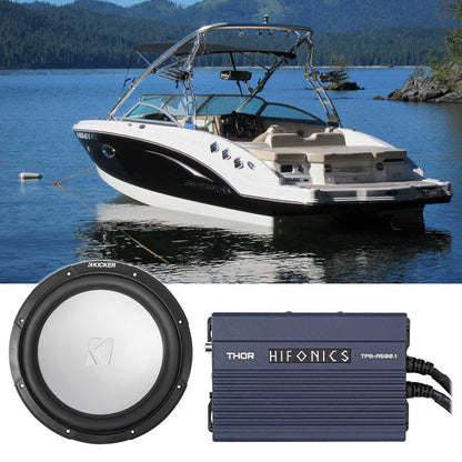 45KM102 10" 350W Marine Subwoofer & Hifonics Mono Amplifier