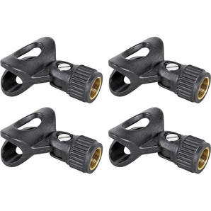 4) Rockville Universal Microphone Clip Clips For Wired Mic Such as SM57/SM58 Etc