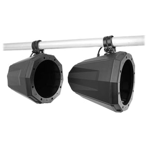Pair 8" Roll Bar Tower Speaker Pod Enclosures For Can-Am Defender w/ 2" Cage