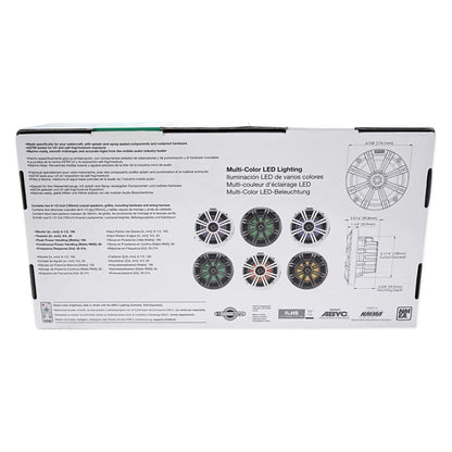 KM654L 6.5" Marine LED Speakers + White Wakeboard Tower Enclosures