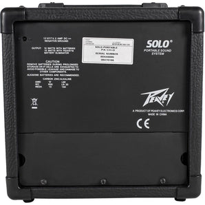 Peavey Solo Portable PA 2 -Channel Powered Sound System Battery or AC