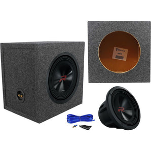 Alpine R2-W10D4 10" 750w Dual 4-Ohm Car Audio Subwoofer+Sealed Sub Box Enclosure