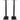 Pair Rockville RS37B 37" Steel Studio Monitor Recording Studio Stands in Black