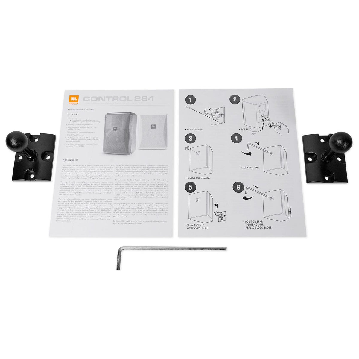 2) JBL Control 28-1 8" 60w 70v Commercial Indoor/Outdoor Speakers For Restaurant