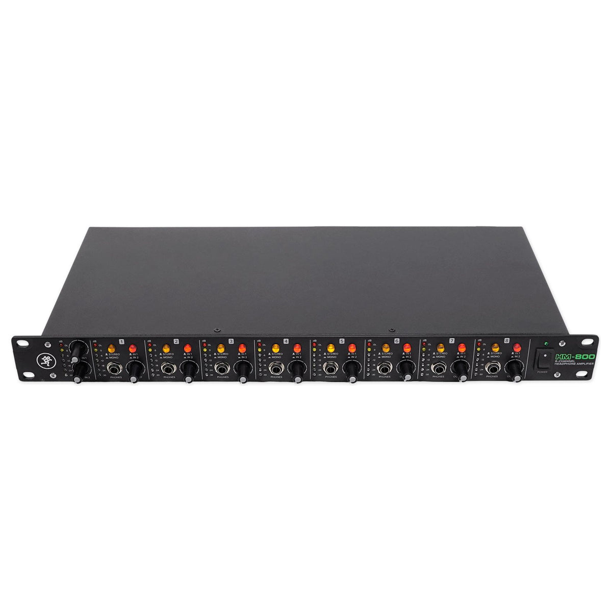 Mackie HM-800 Pro Rackmount 8-Channel Headphone Amplifier w/16 Headphone outputs