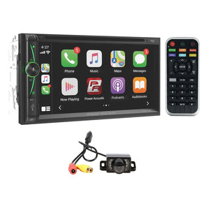 Power Acoustik CPAA-70D 2-Din 7" DVD/Carplay/Android/Bluetooth Receiver+Camera