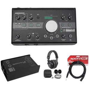 Mackie Big Knob Studio + Plus 4x3 Monitor Controller Interface+DI Box+Headphones
