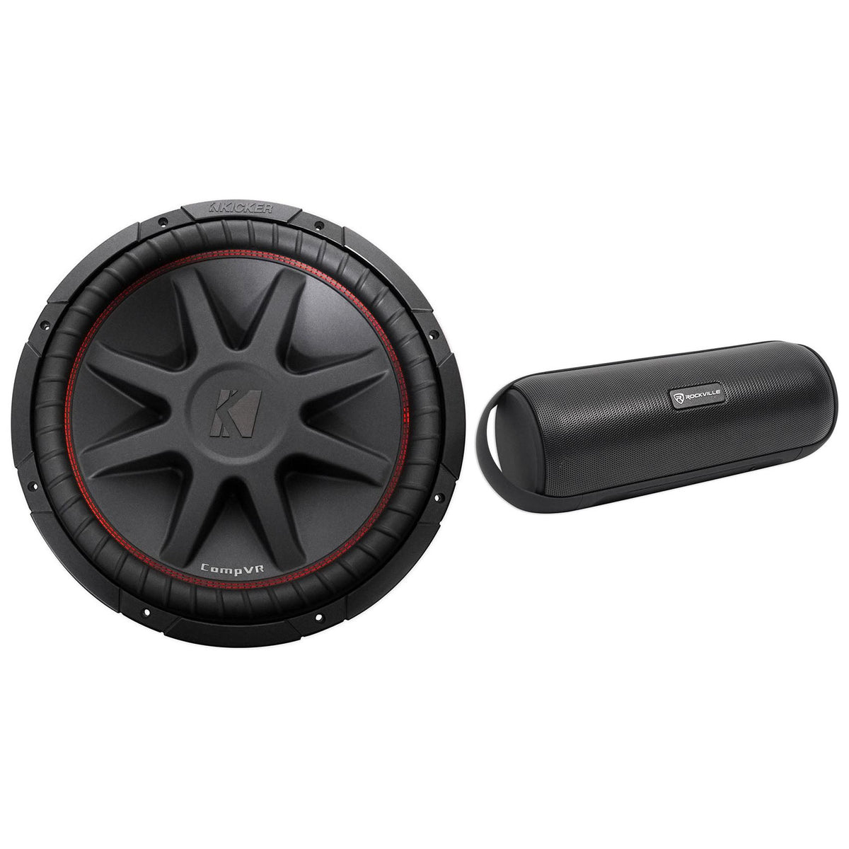 43CVR154 CompVR 15" DVC 4-Ohm Subwoofer with RPB25 Bluetooth Speaker