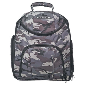 Rockville Travel Case Camo Backpack Bag For Peavey PV14BT Mixer