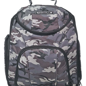 Rockville Travel Case Camo Backpack Bag For Behringer DJX750 Mixer