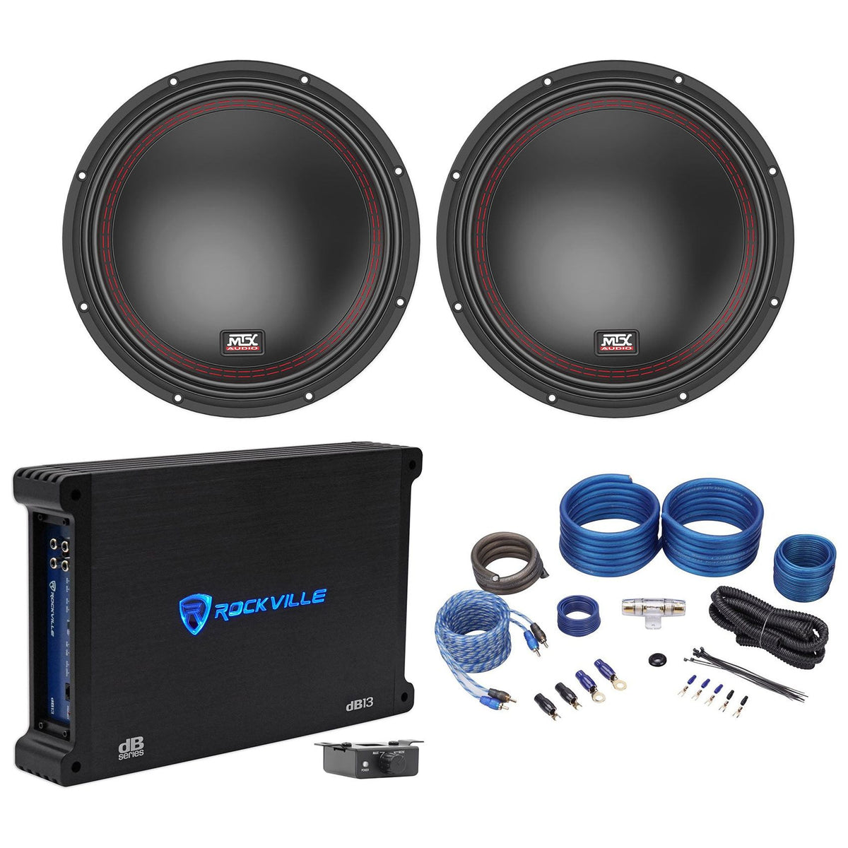 5510-22 10" Subwoofer Pair with dB13 Amplifier and Wiring Kit
